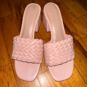 Blush Pink Slide Heels 6.5